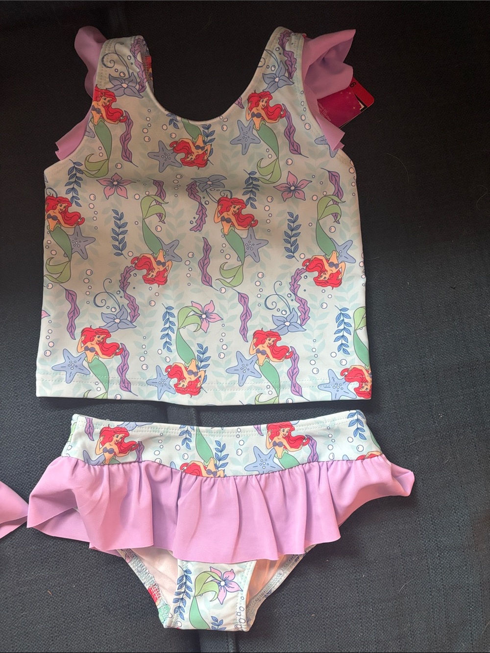 Disney Little Mermaid Print Ruffle Tankini Set